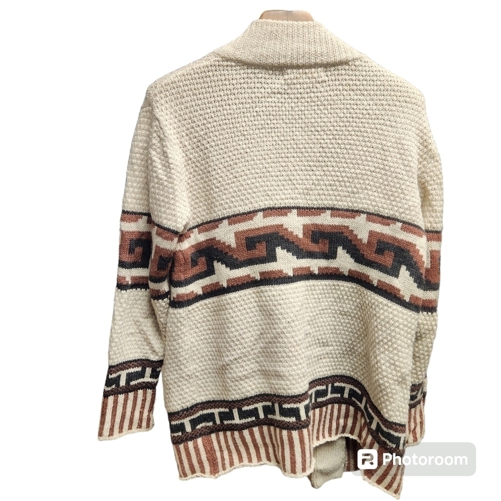 Staring at Stars Aztec Printed Open Flyaway Cardigan for Women Sz. M - Picture 2 of 5